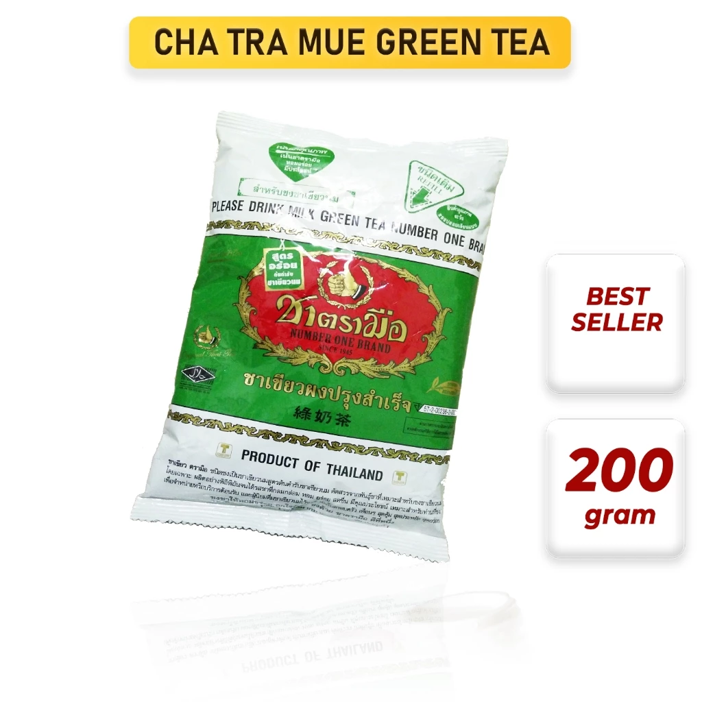 id-11134207-7r98q-lwy2f5v9vicsf11.webp Cha Tra Mue Green Tea 200 Gram, Premium Green Tea Import, Daun Teh Thailand - Gambar 1