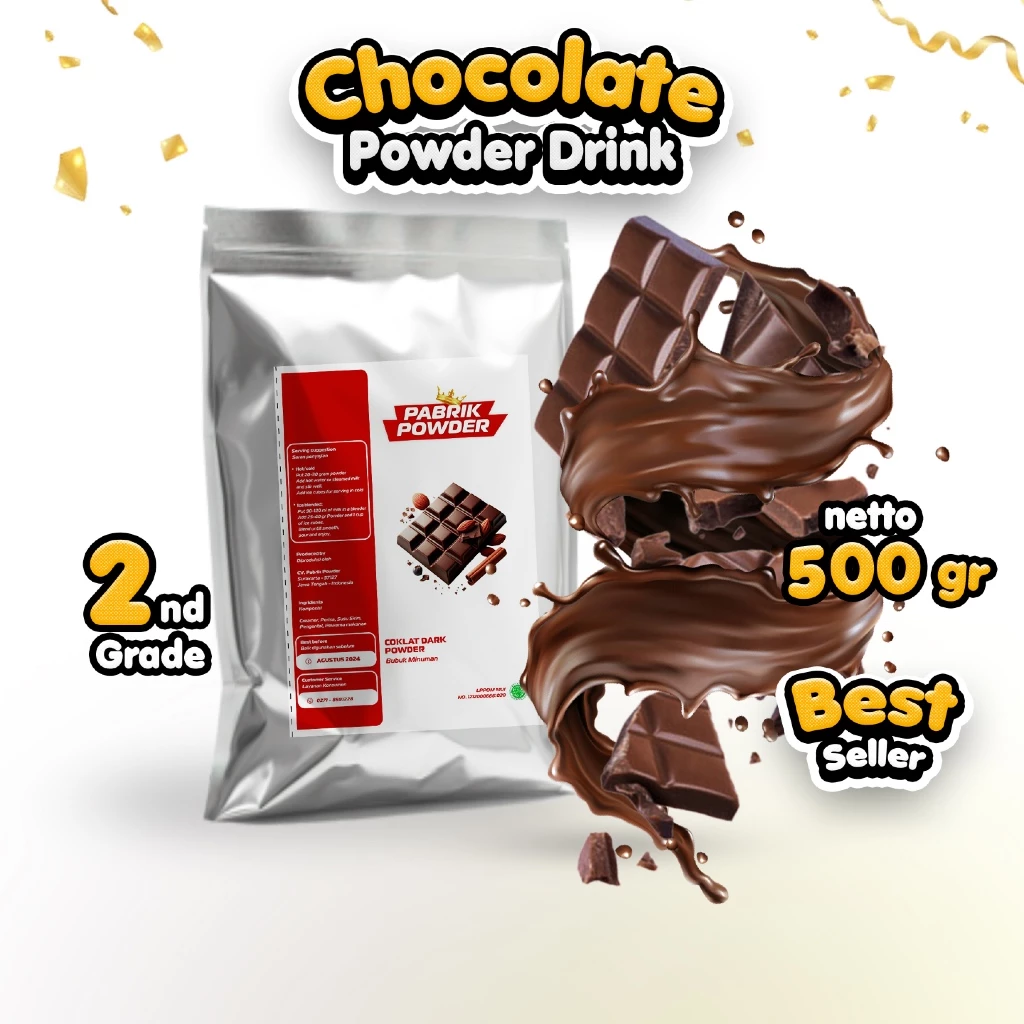 id-11134207-7rasd-m5j0yh531y1k051.webp Powder Coklat 500 gr - Grade 2, Chocolate Powder Drink, Bubuk Minuman Cokelat - Gambar 1