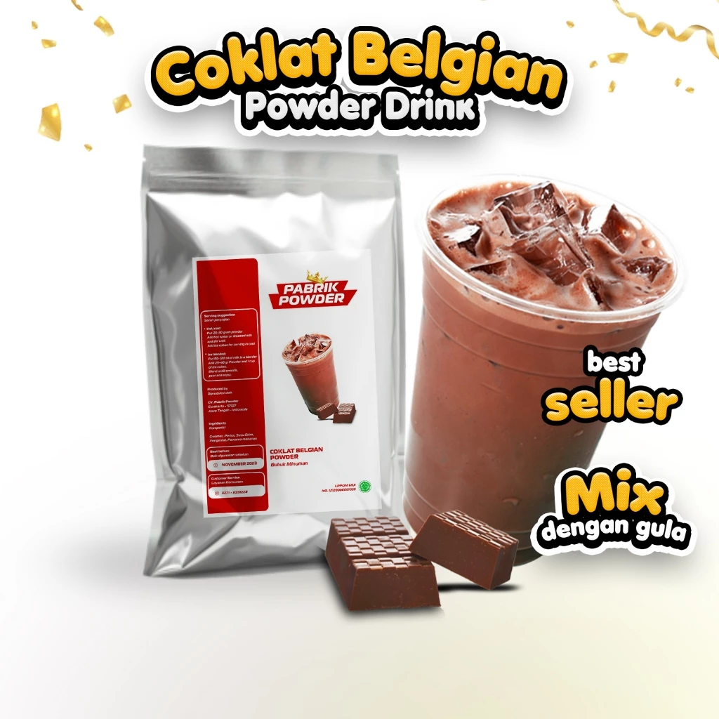 id-11134207-7rash-m4vlvulzz088101.webp Powder Coklat Belgian, Chocolate Drink , Bubuk Minuman Cokelat - Gambar 1