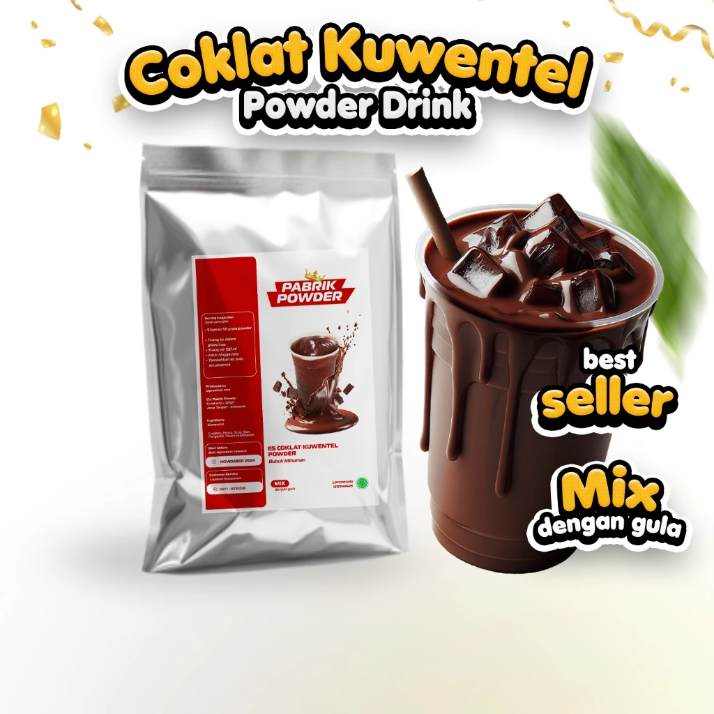 id-11134207-7rask-m4pwkpelimxi7e1.webp Powder Coklat Kuwentel , Bubuk Minuman Es Cokelat Kental Manis, Chocolate Powder - Gambar 1