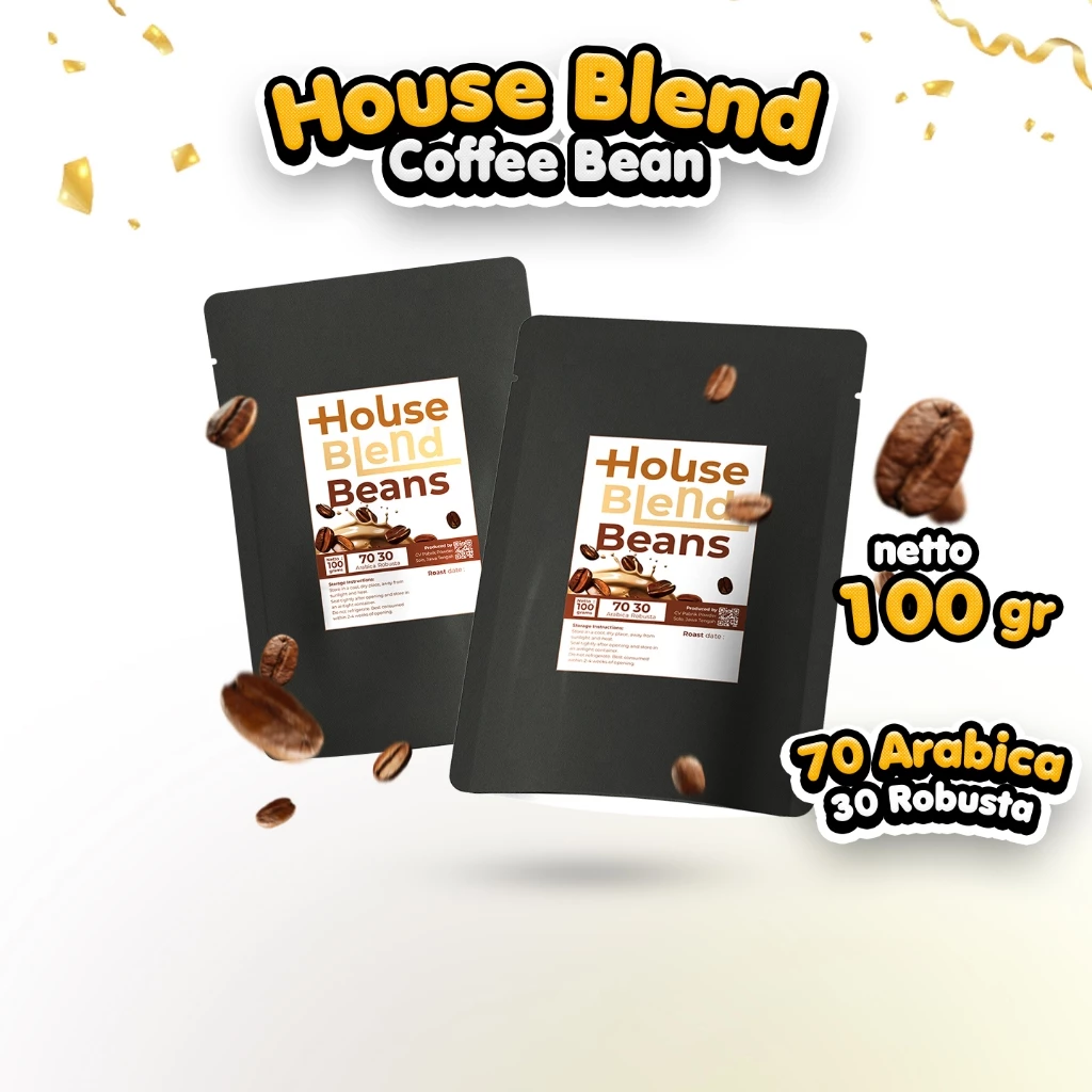 id-11134207-7rasm-m505mifnd2xi351.webp House Blend Coffee Bean 70 Arabica, 30 Robusta , Biji Kopi Premium - Gambar 1