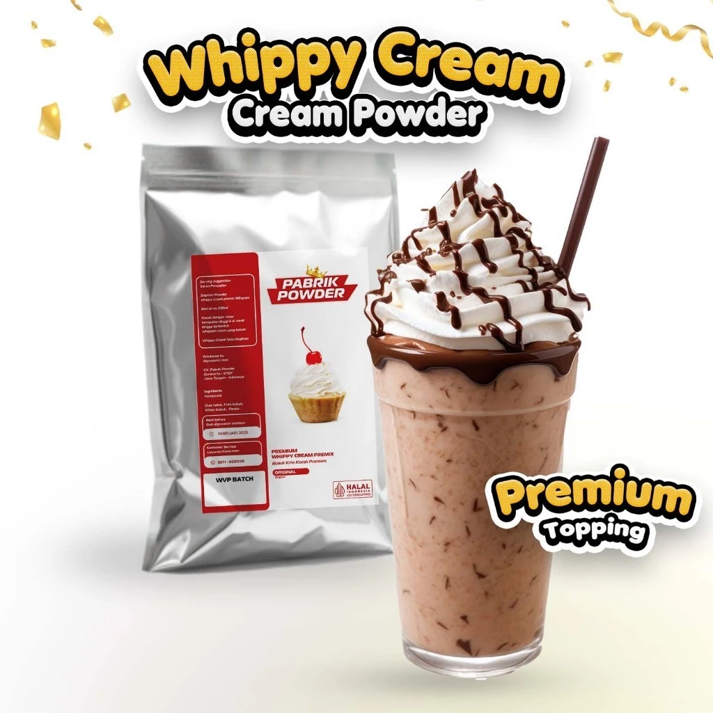 id-11134207-7rbk3-m91allj90v0x2d1.webp Premium Whippy Cream Powder Reguler , Bubuk Whip Krim - Gambar 1